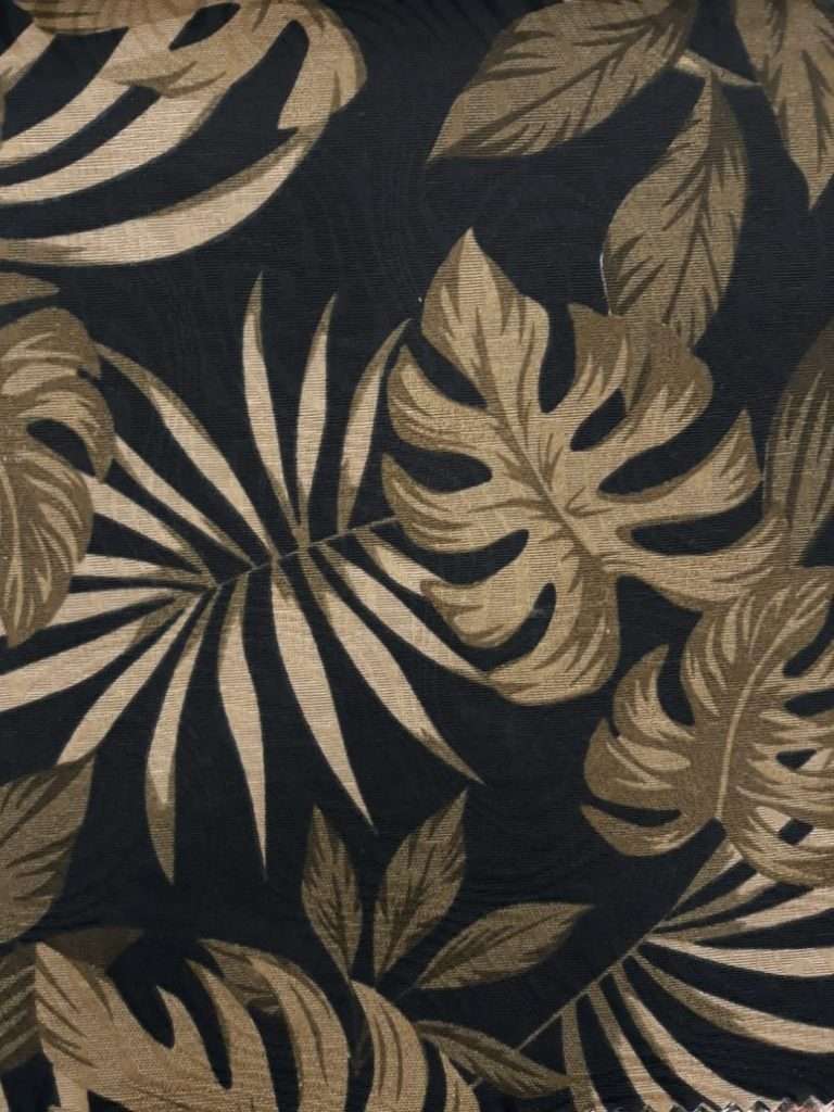 Tecido para Decoração Jacquard Estampado Costela De Adão Preto