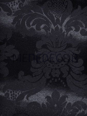 Tecido para Decoração Jacquard Preto Dupla Face