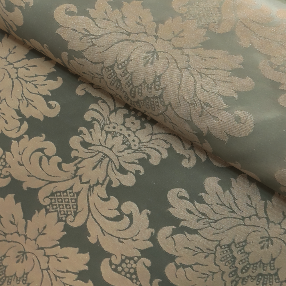 Tecido para Decoração Jacquard Verde Musgo Dupla Face