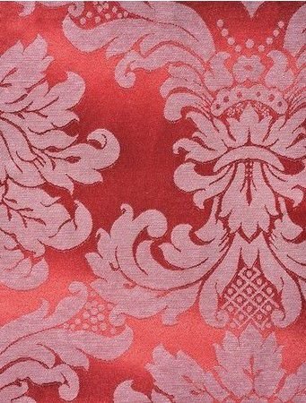Tecido para Decoração Jacquard Vermelho e Branco Dupla Face