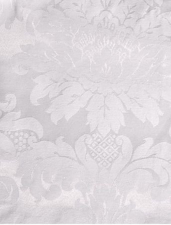 Tecido para Decoração Jacquard Branco Off White Dupla Face