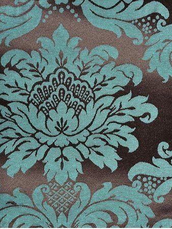 Tecido para Decoração Jacquard Tiffany e Marrom Dupla Face