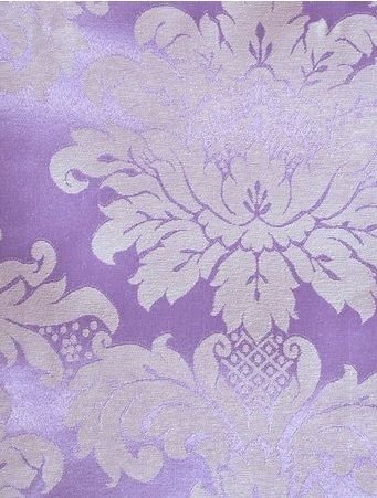 Tecido para Decoração Jacquard Lilás e Crú - Medalhão