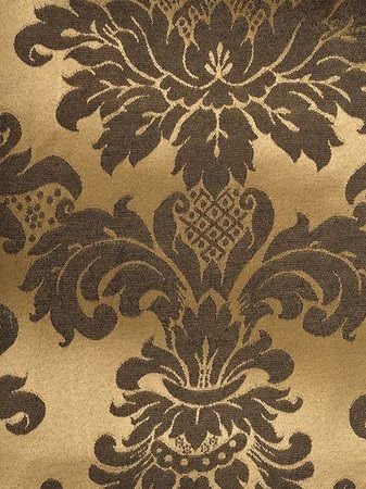 Tecido para Decoração Jacquard Preto e Dourado Dupla Face