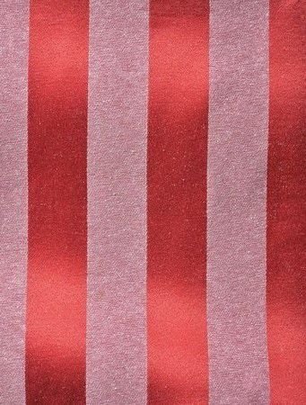 Tecido para Decoração Jacquard Vermelho e Branco Listrado Dupla Face