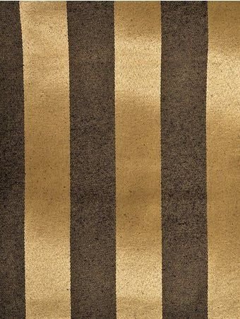 Tecido para Decoração Jacquard Preto e Dourado Listrado Dupla Face