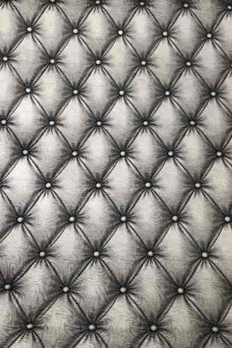 Tecido para Decoração Jacquard Estampado Capitonê Cinza