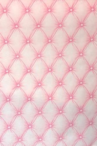 Tecido para Decoração Jacquard Estampado Capitonê Rosa
