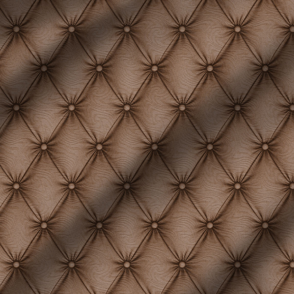 Tecido para Decoração Jacquard Estampado Capitonê Marrom