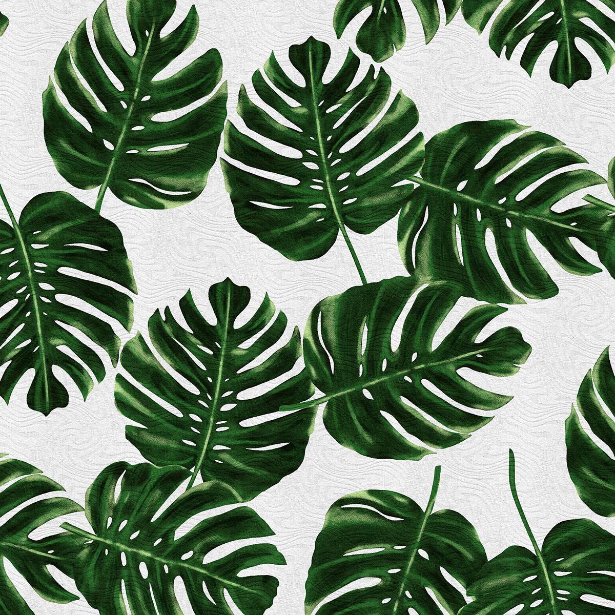 Tecido para Decoração Jacquard Estampado Costela de Adão Verde e Branco