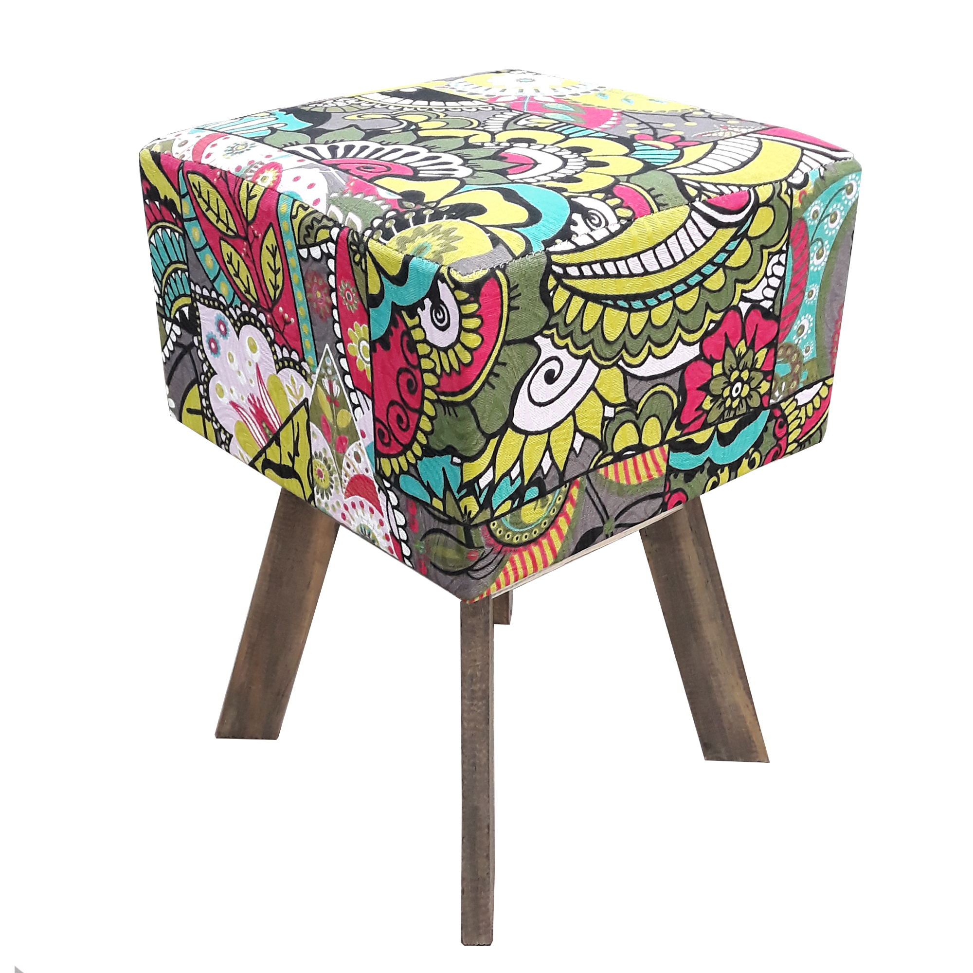 Puff Decorativo Jacquard Estampado Mandala