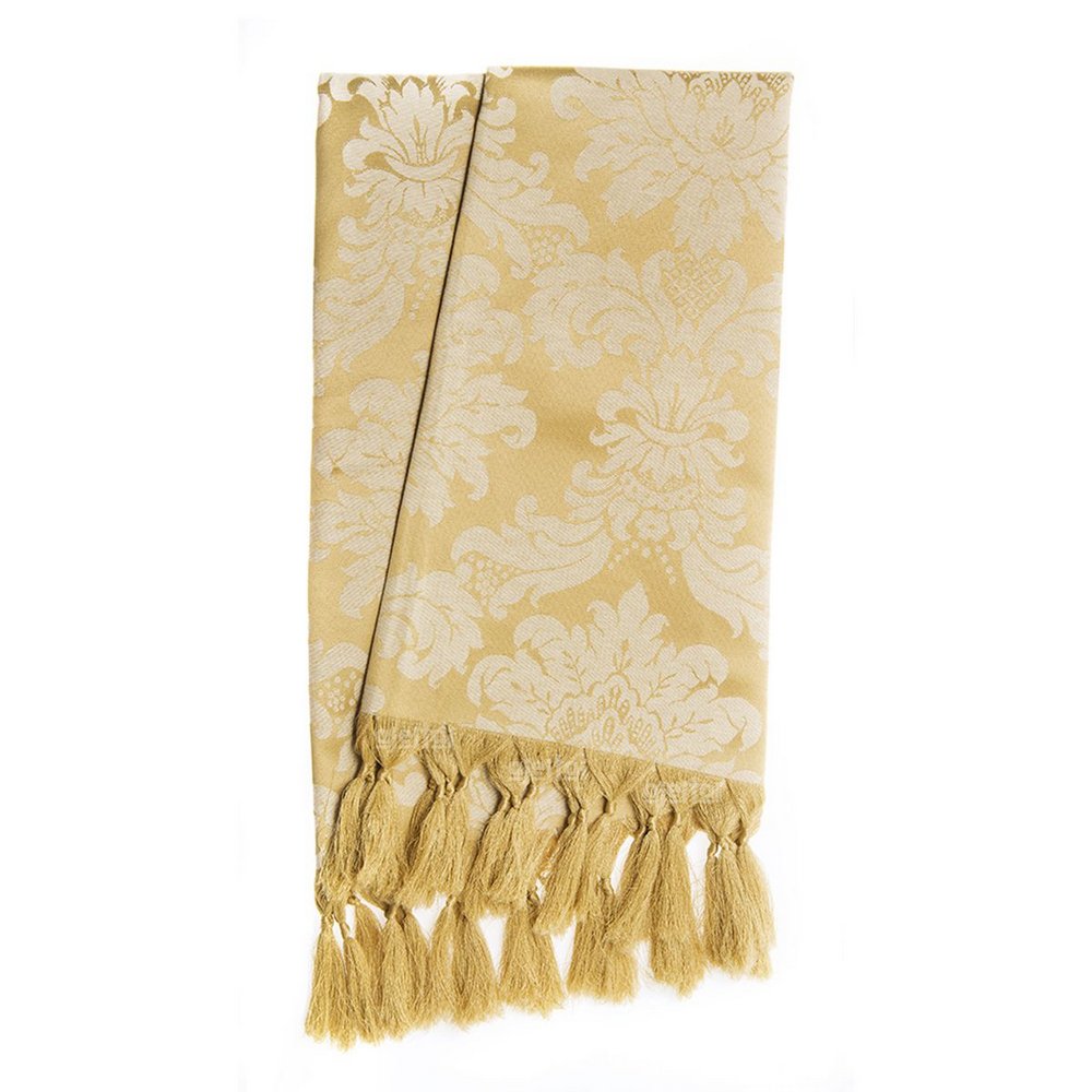 Manta para Sofá Jacquard Tradicional Dourado 2,20m x 1,40m