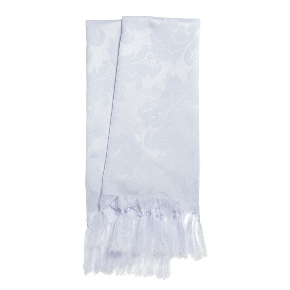 Manta para Sofá Jacquard Tradicional Branco 2,20m x 1,40m