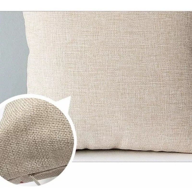 Kit 4 Capas para Almofada Decorativa em Linho Crú 40cm x 40cm