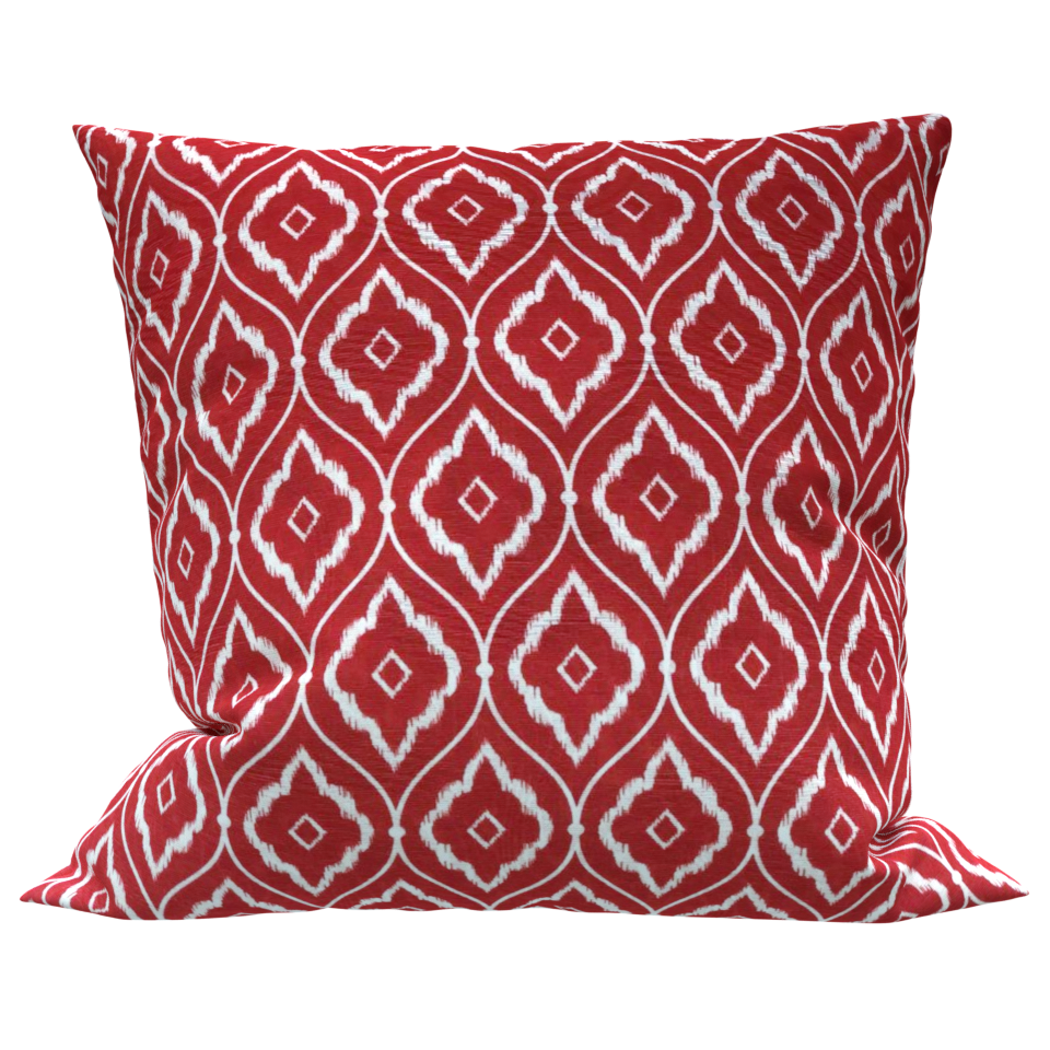 Capa para Almofada Jacquard Geométrico Vermelho 40x40