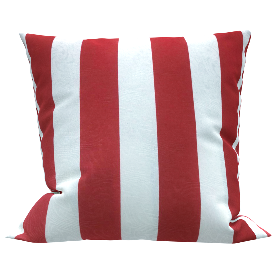 Capa para Almofada Jacquard Listrado Vermelho e Branco 40x40