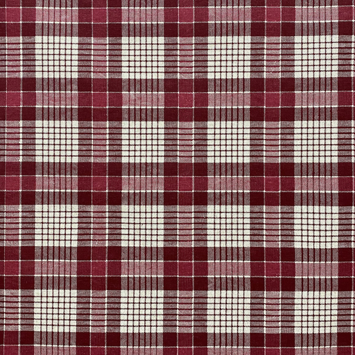 Tecido para Decoração Linho Estampado Xadrez Marsala