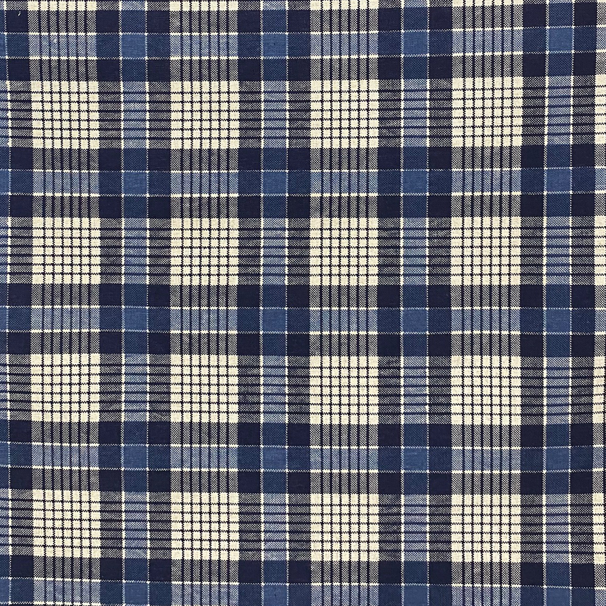 Tecido para Decoração Linho Estampado Xadrez Azul