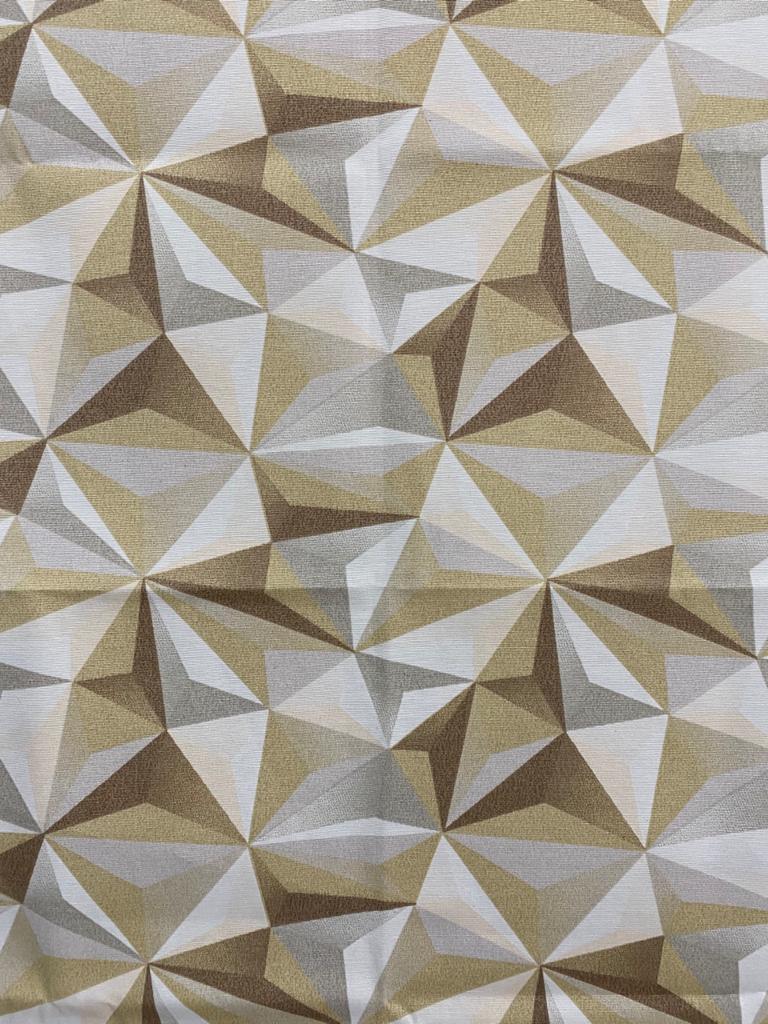 Tecido para Decoração Jacquard Estampado Losango Bege