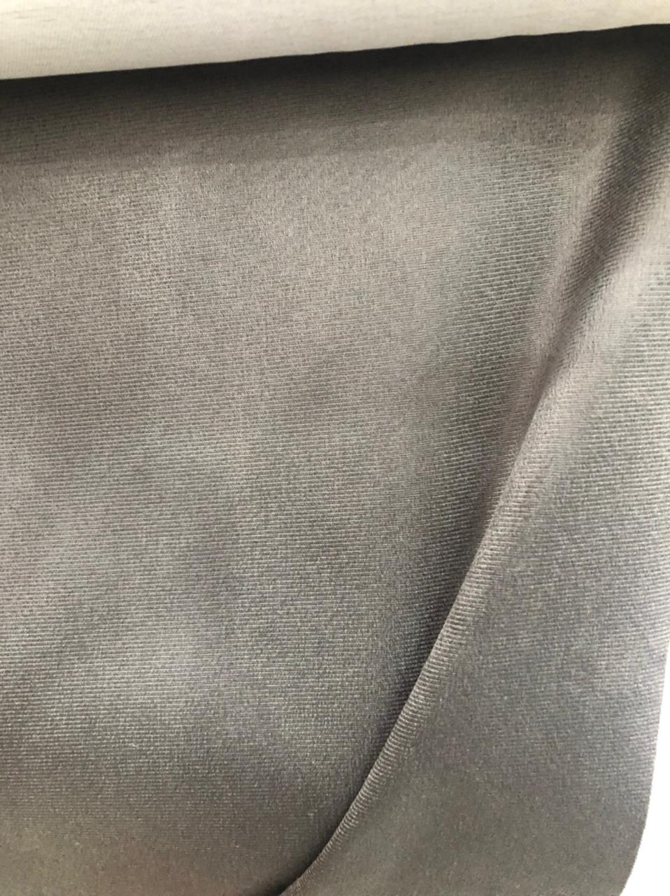 Tecido para Tapeçaria Veludo Cinza - 1,40m Largura