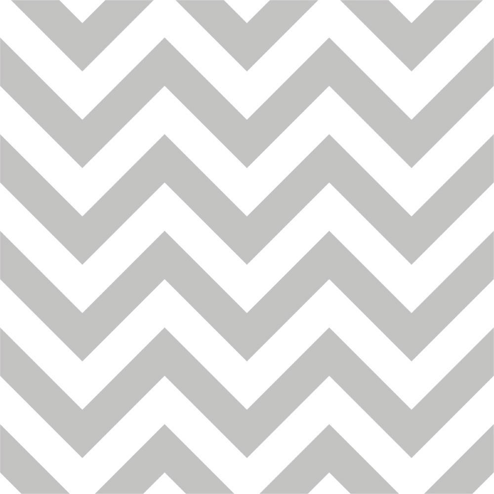Tecido para Decoração Estampado Chevron Cinza e Branco