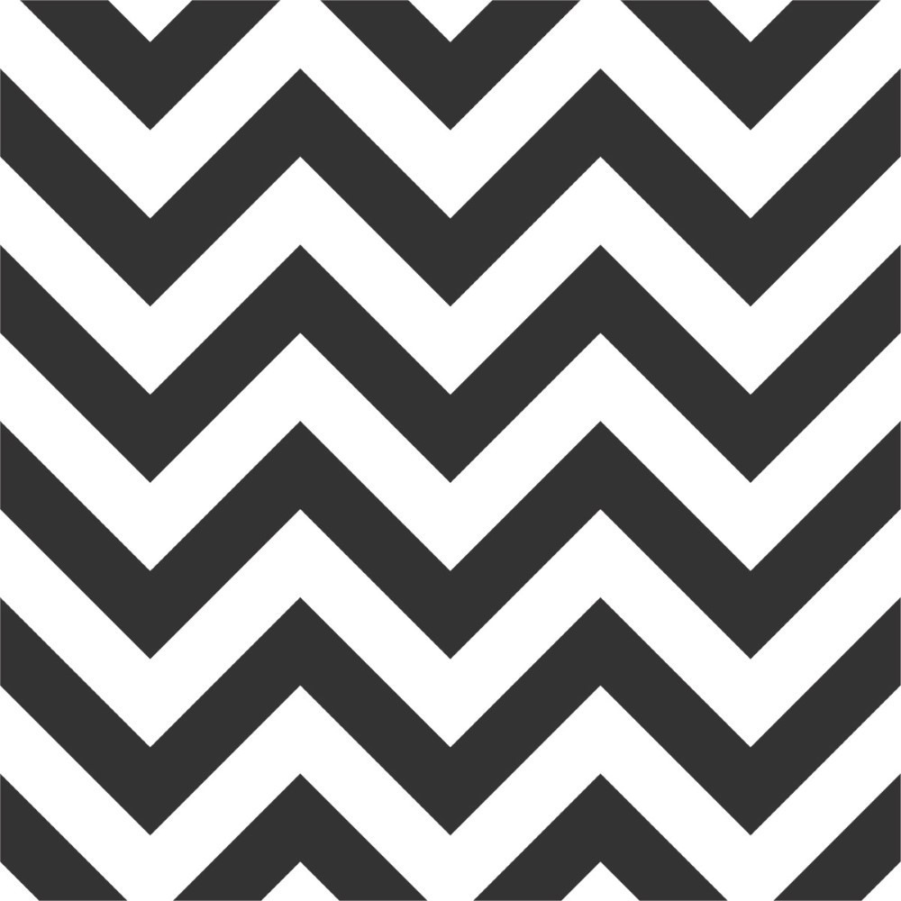 Tecido para Decoração Estampado Chevron Preto e Branco