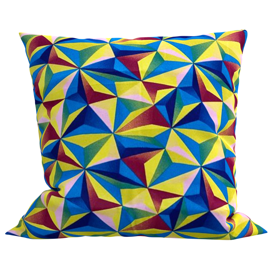 Almofada Estampada Jacquard Losango Colorido