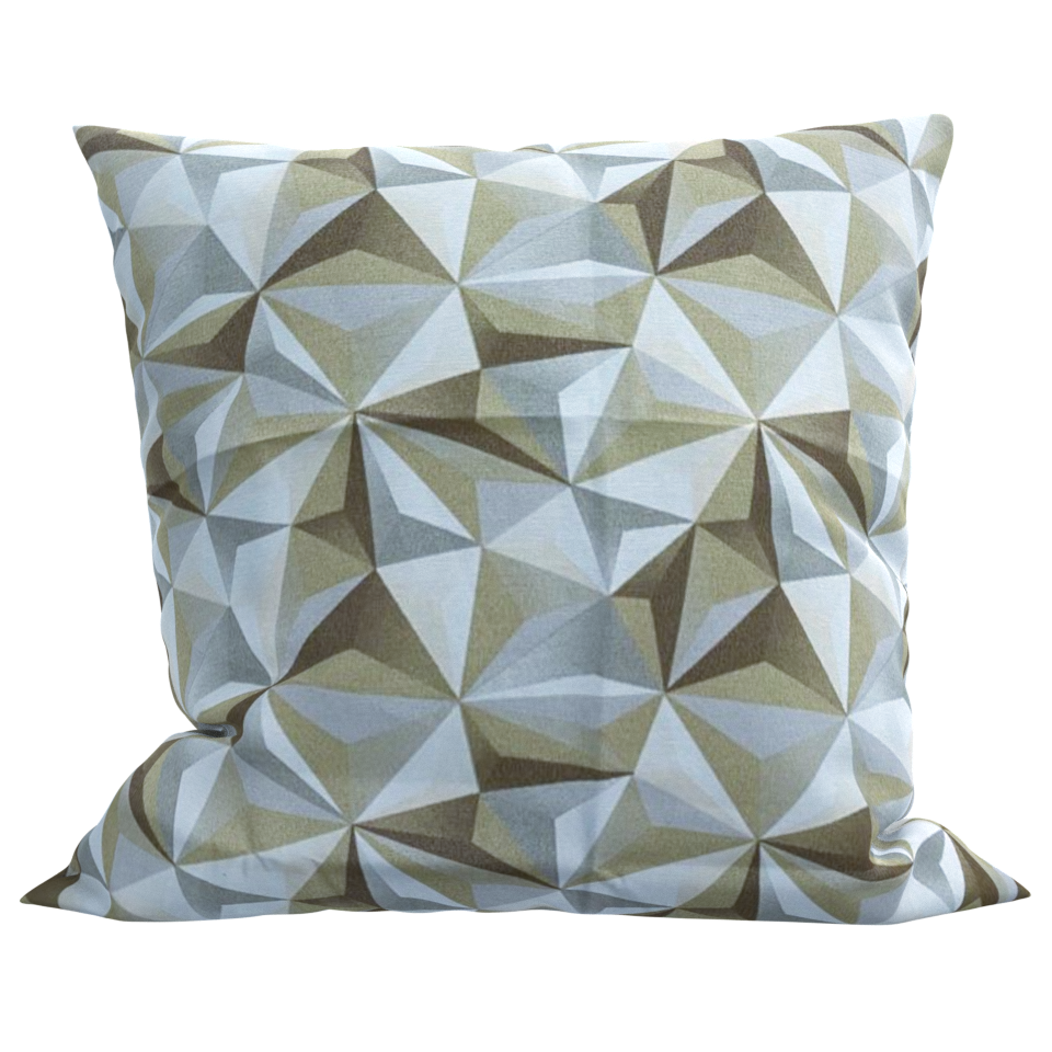 Almofada Estampada Jacquard Losango Bege