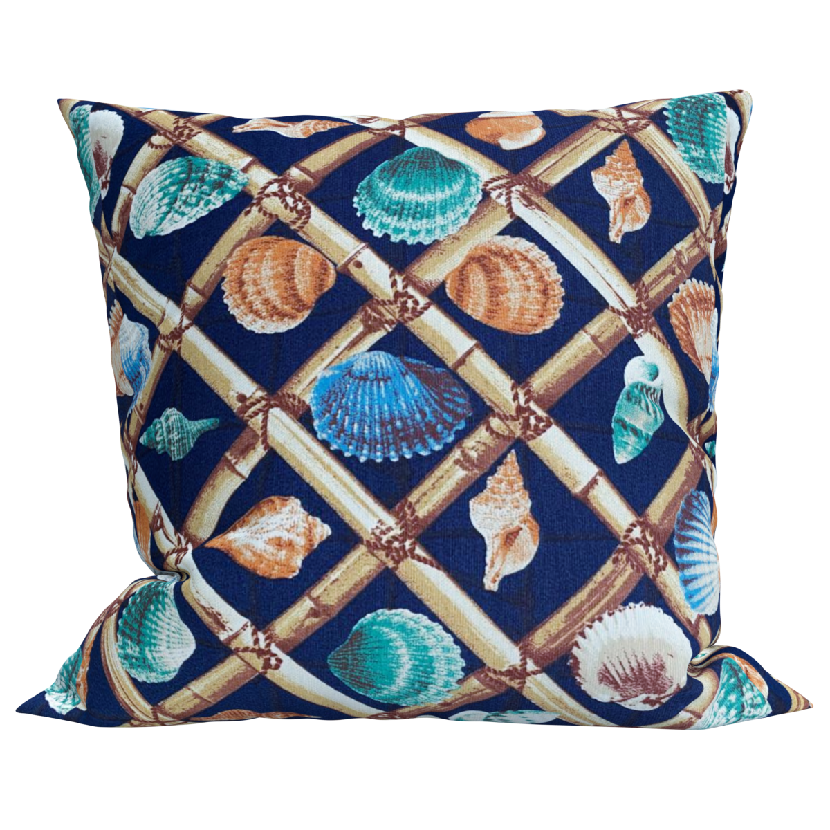 Capa para Almofada Estampado Ocean Azul Marinho