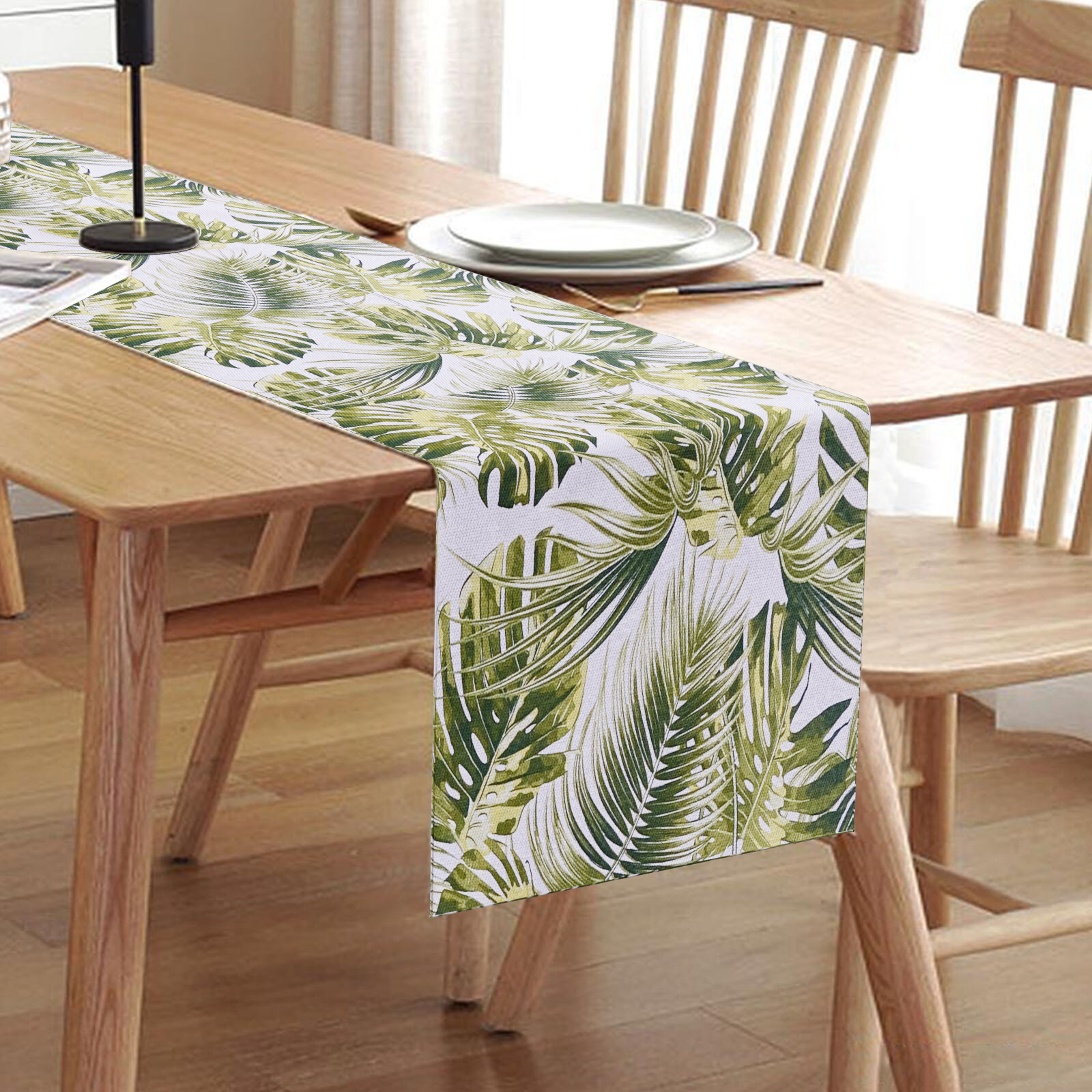 Caminho De Mesa Estampado Folhagens 040cm X 180m