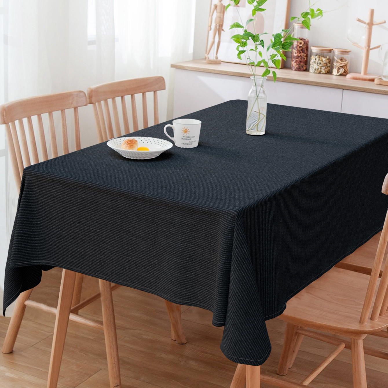 Toalha de Mesa Lisa Preto Retangular 3.50m x 1.50m
