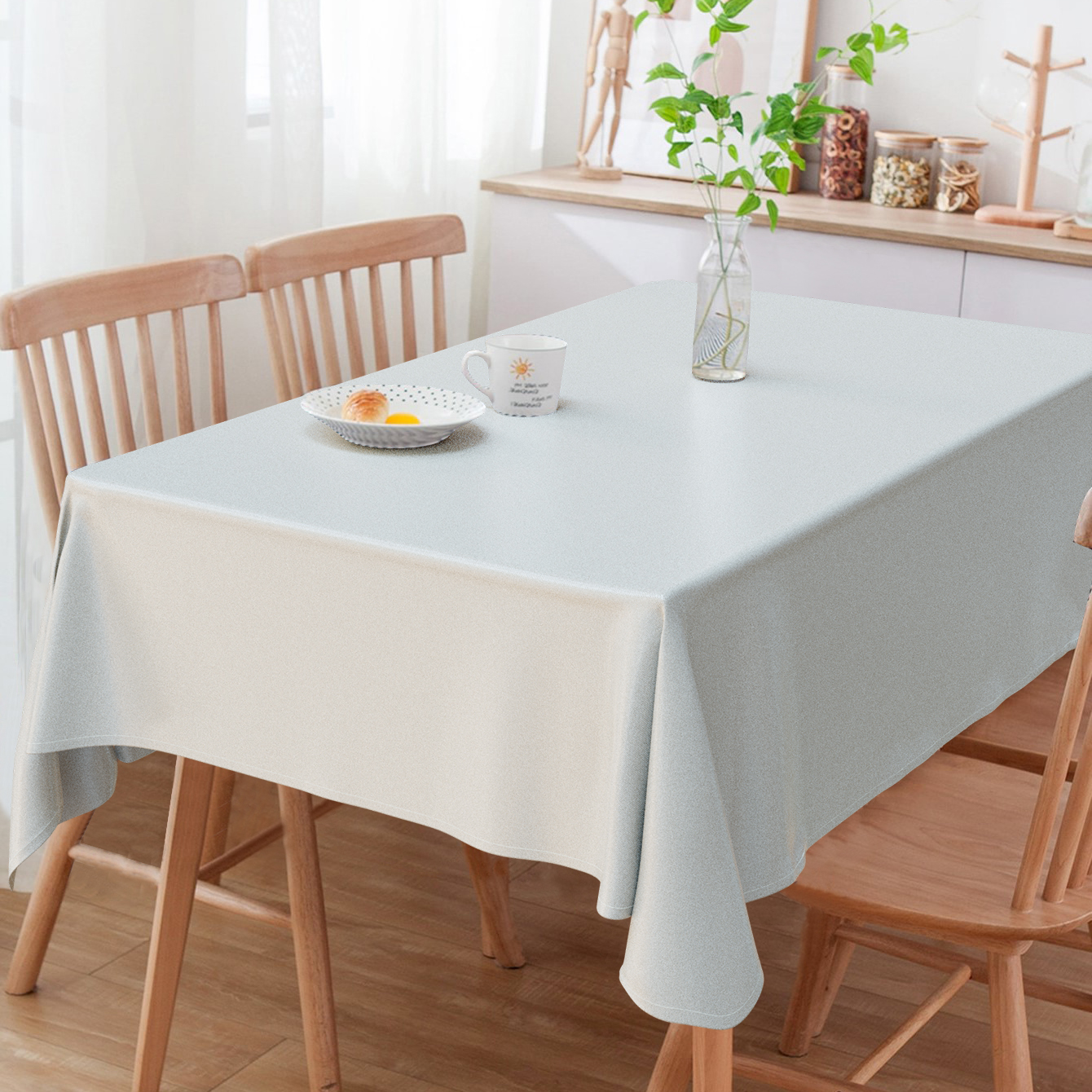 Toalha De Mesa Retangular Liso Bege Marfim 3m x 1.40m