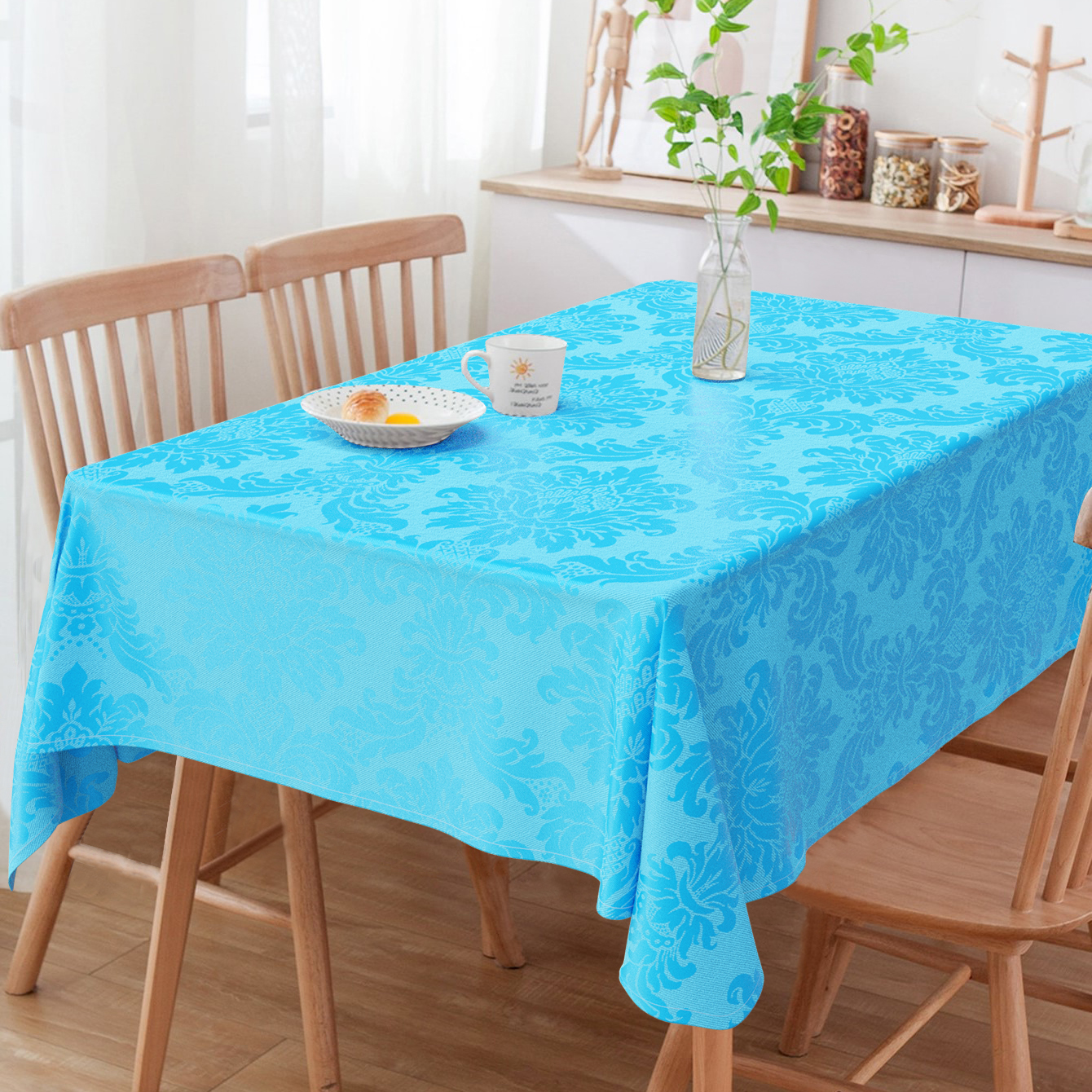 Toalha De Mesa Retangular Medalhão Azul Frozen 2.20m x 2.20m