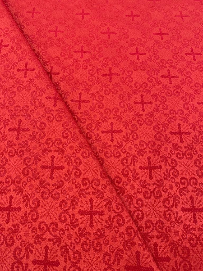 Tecido Litúrgico Jacquard Tradicional Vermelho