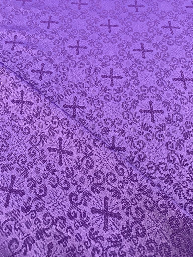 Tecido Litúrgico Jacquard Tradicional Roxo