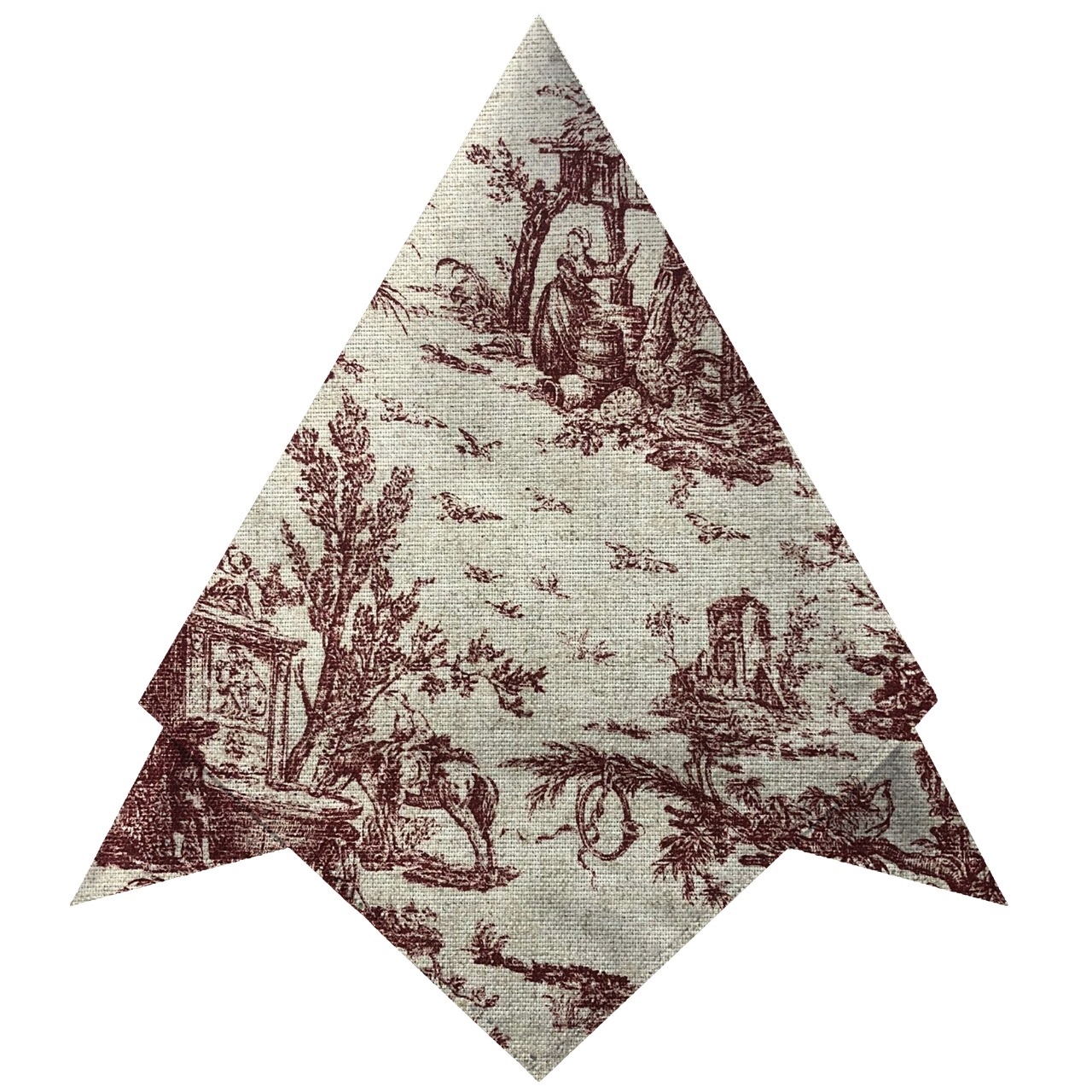 Guardanapo Linho Estampado Toile De Joule Marsala