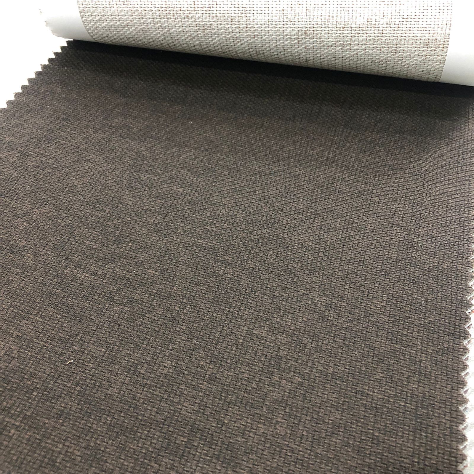 Tecido para Decoração Jacquard Linho Rústico Marrom