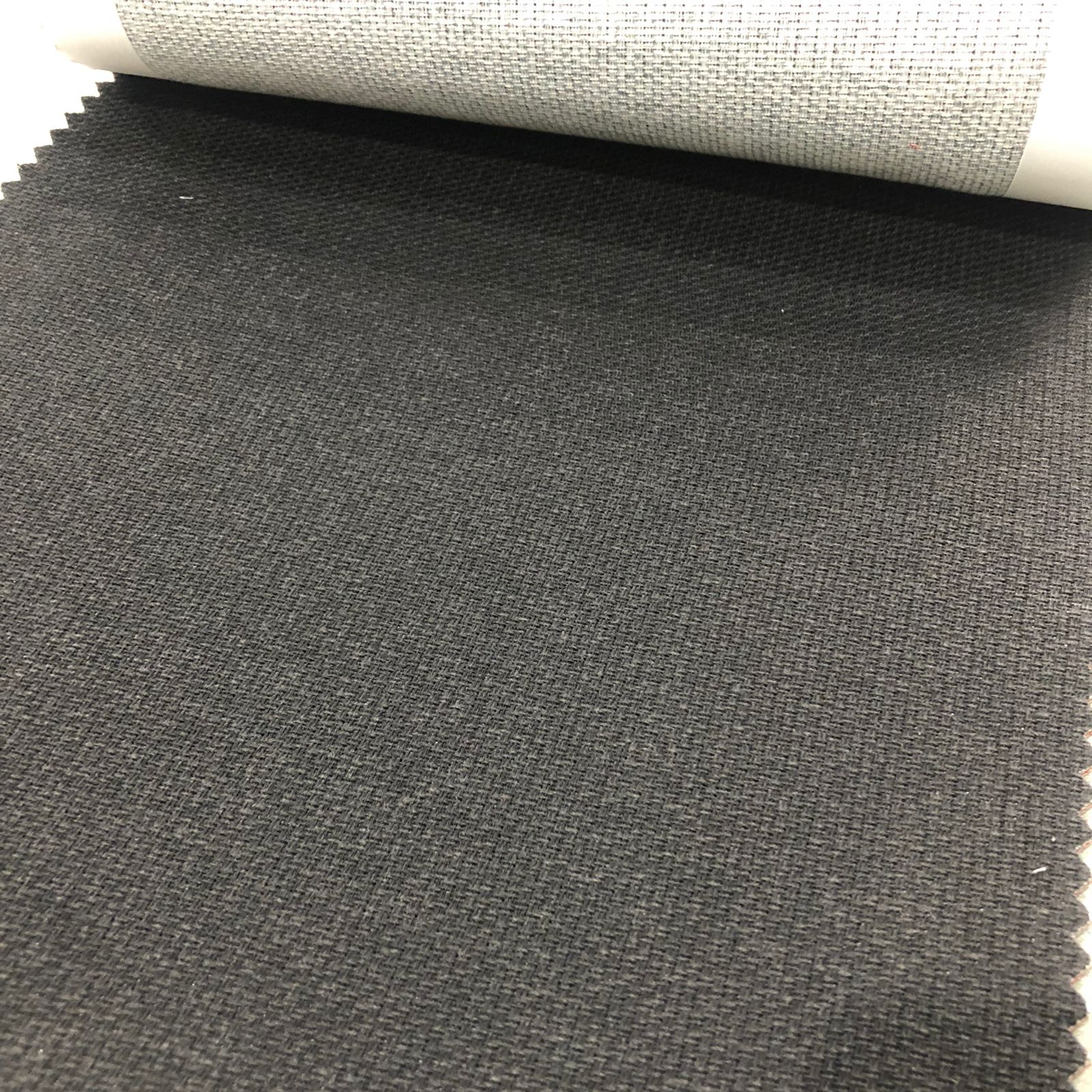 Tecido para Decoração Jacquard Linho Rústico Preto