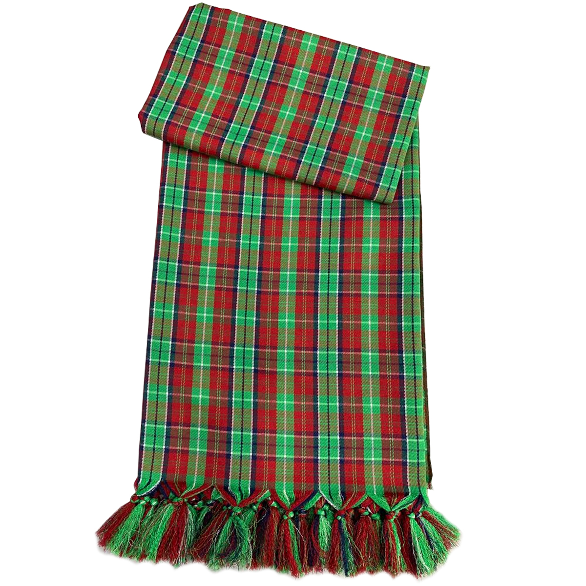 Manta para Sofá Jacquard Quadriculado Vermelho e Verde 2,00m x 1,40m