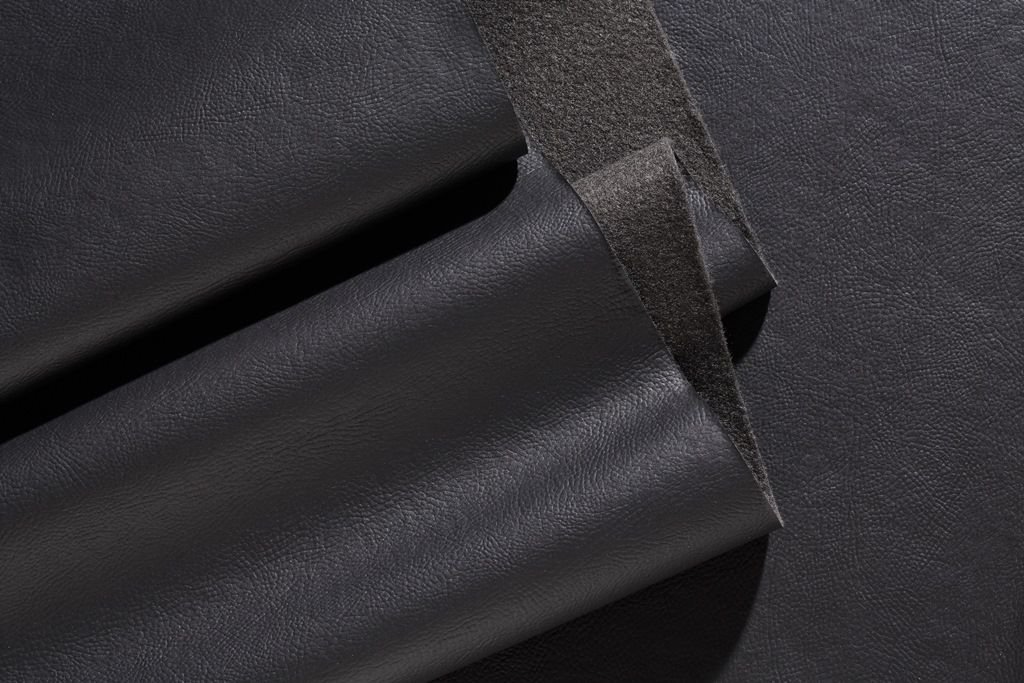 Tecido Corano Sintético para Tapeçaria Liso - Preto