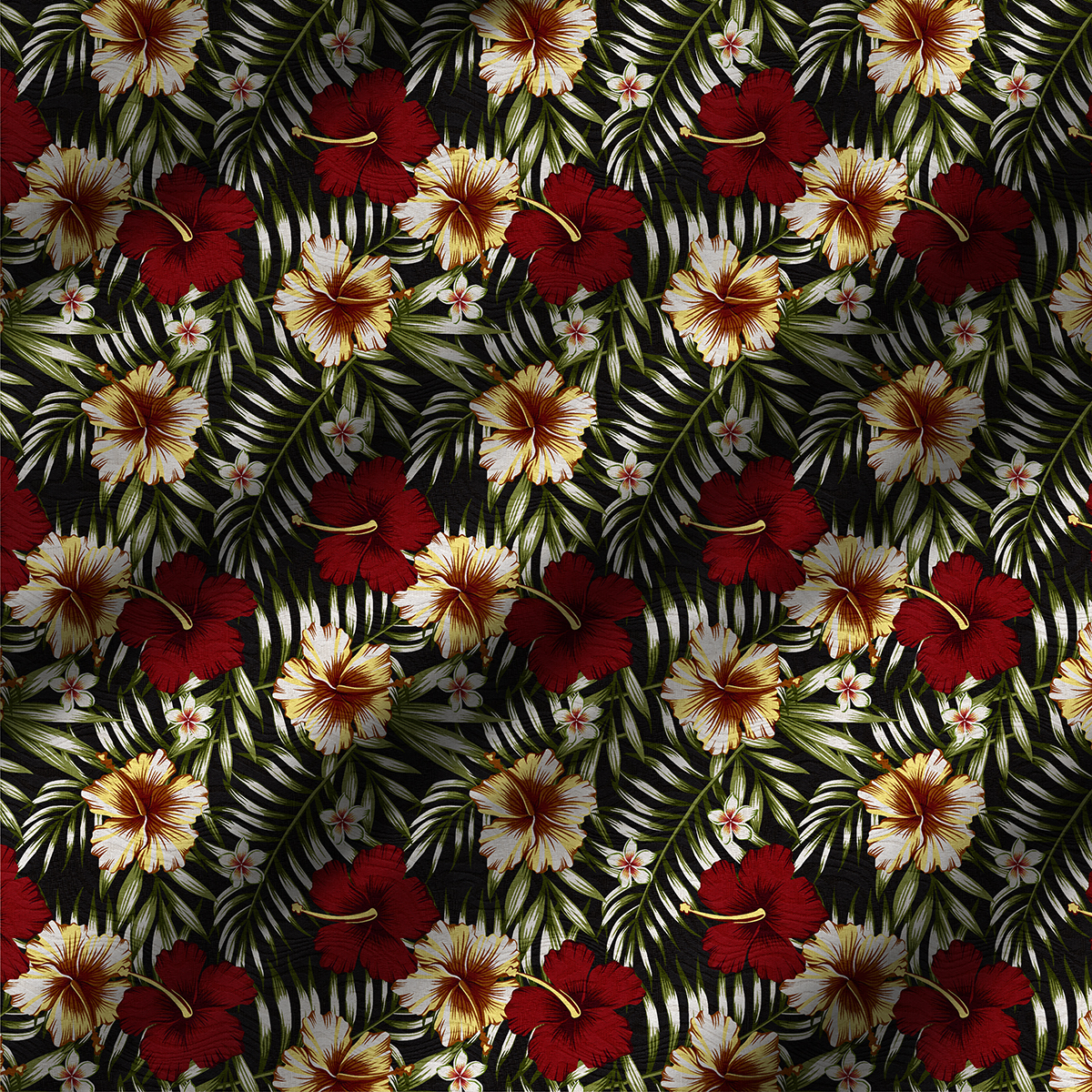 Tecido para Decoração Jacquard Estampado Floral Preto