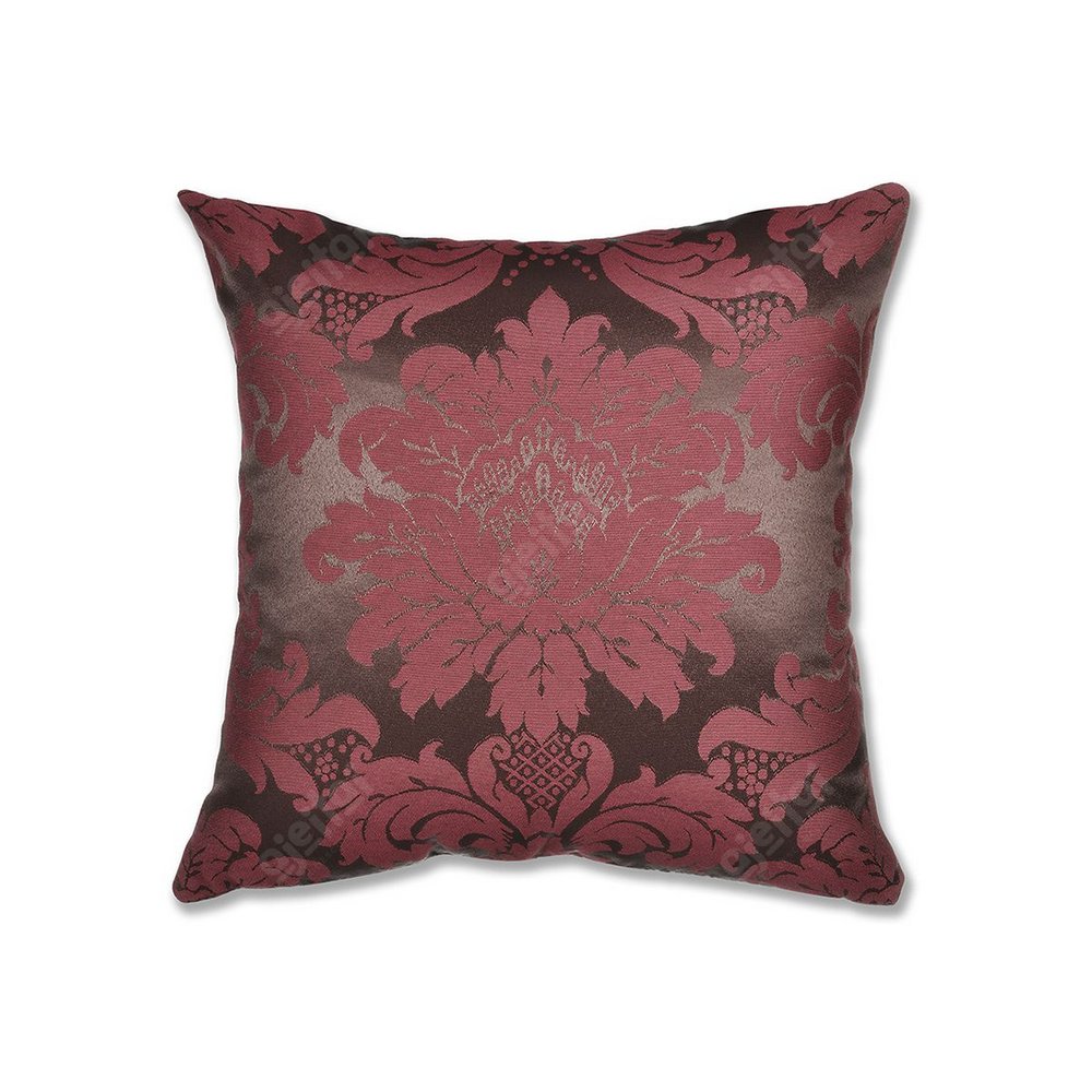 Capa para Almofada Jacquard Marsala e Marrom 40x40 - Medalhão