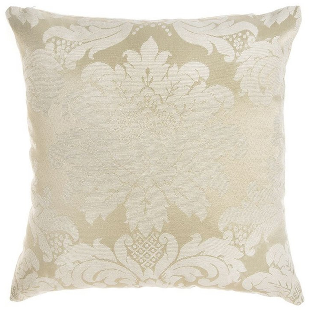 Capa para Almofada Jacquard Bege 40x40 - Medalhão