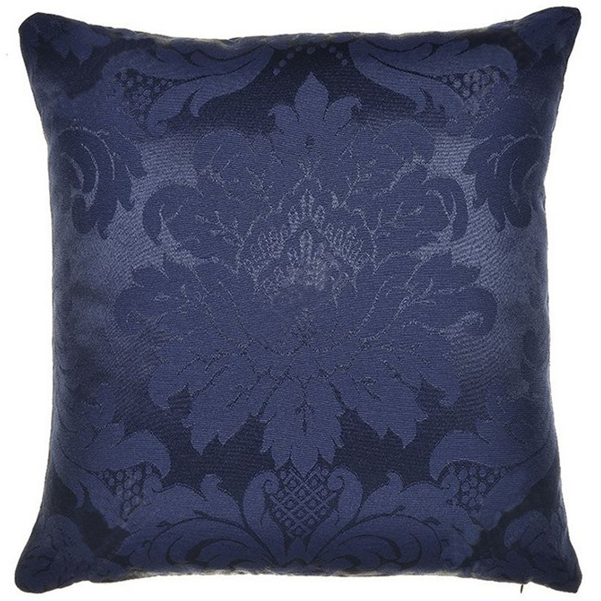 Capa para Almofada Jacquard Azul Marinho 40x40 - Medalhão