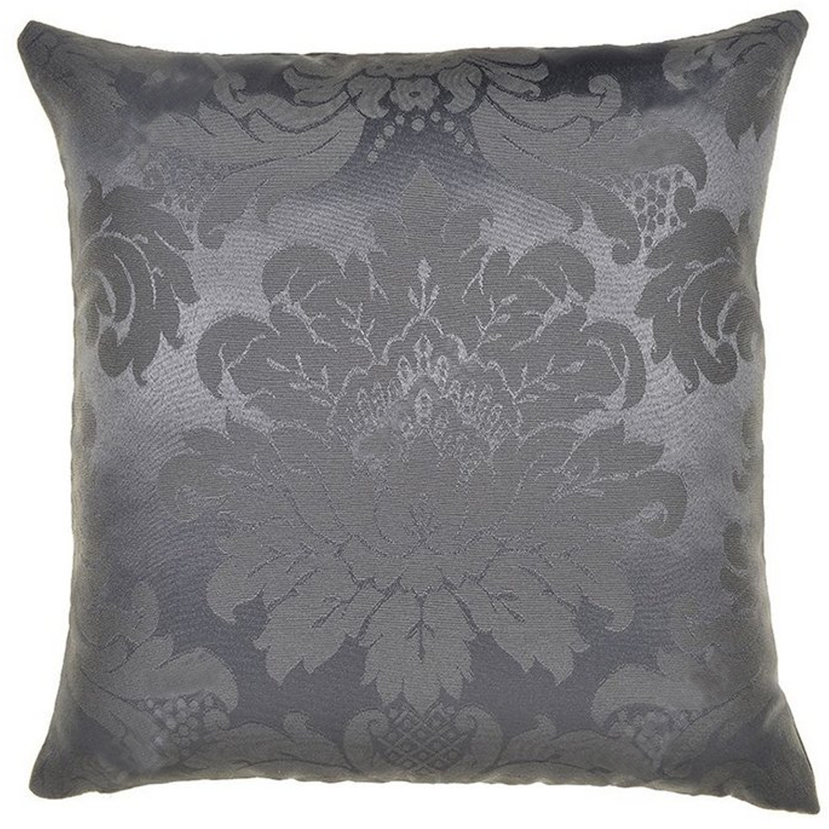 Capa para Almofada Jacquard Cinza Chumbo 40x40 - Medalhão