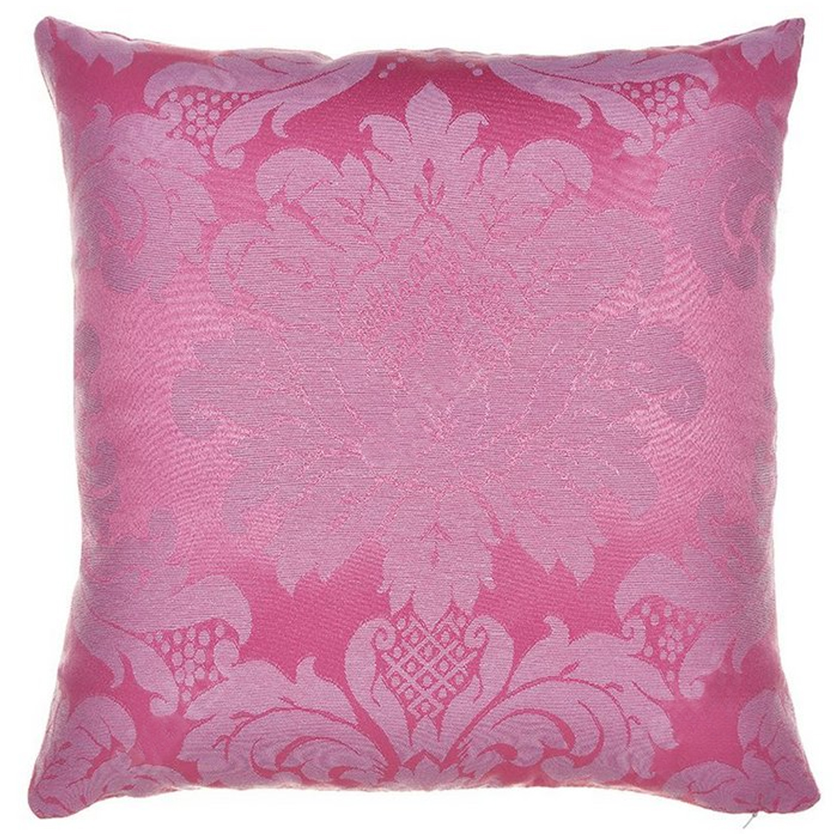 Capa para Almofada Jacquard Rosa Chiclete 40x40 - Medalhão