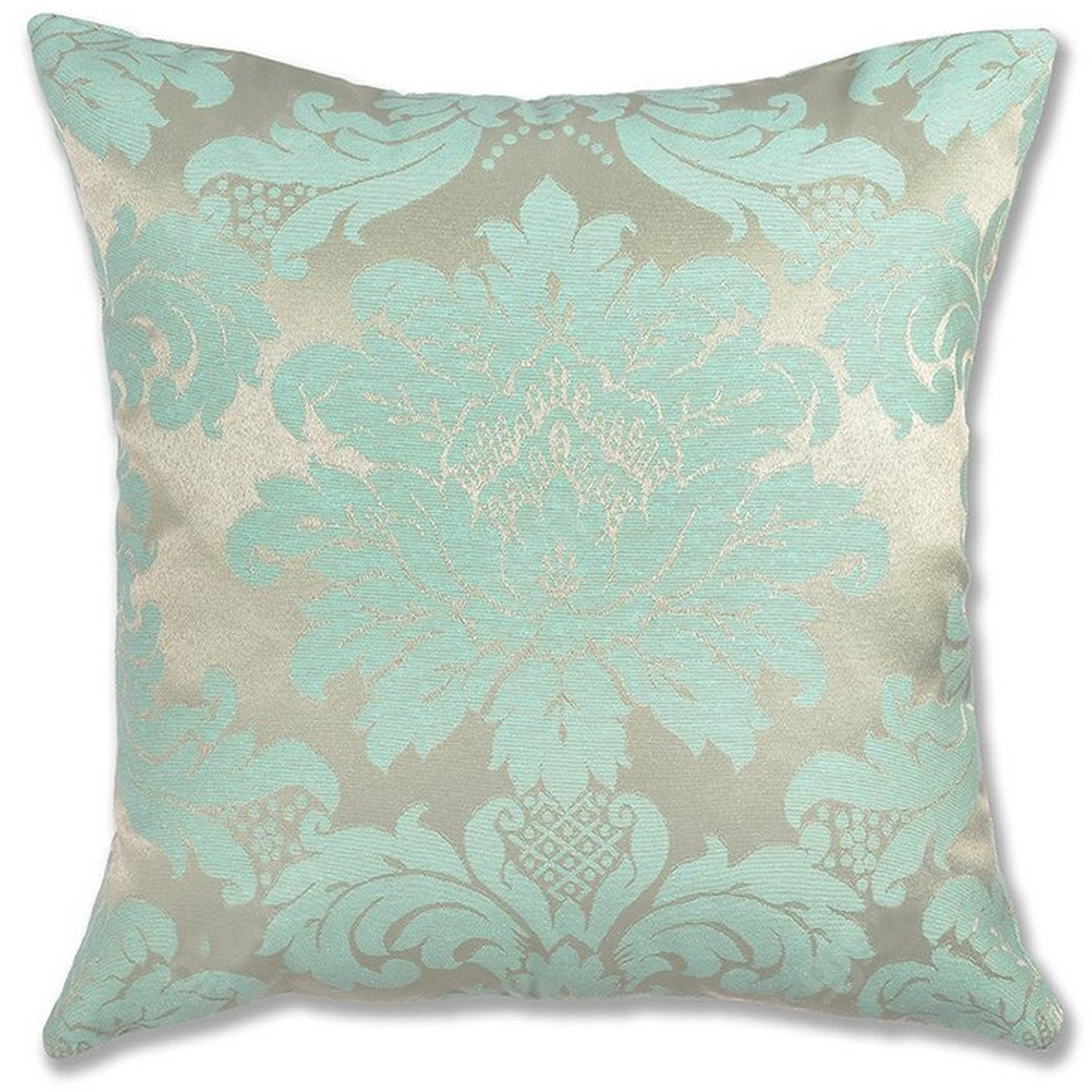 Capa para Almofada Jacquard Tiffany e Dourado 40x40 - Medalhão