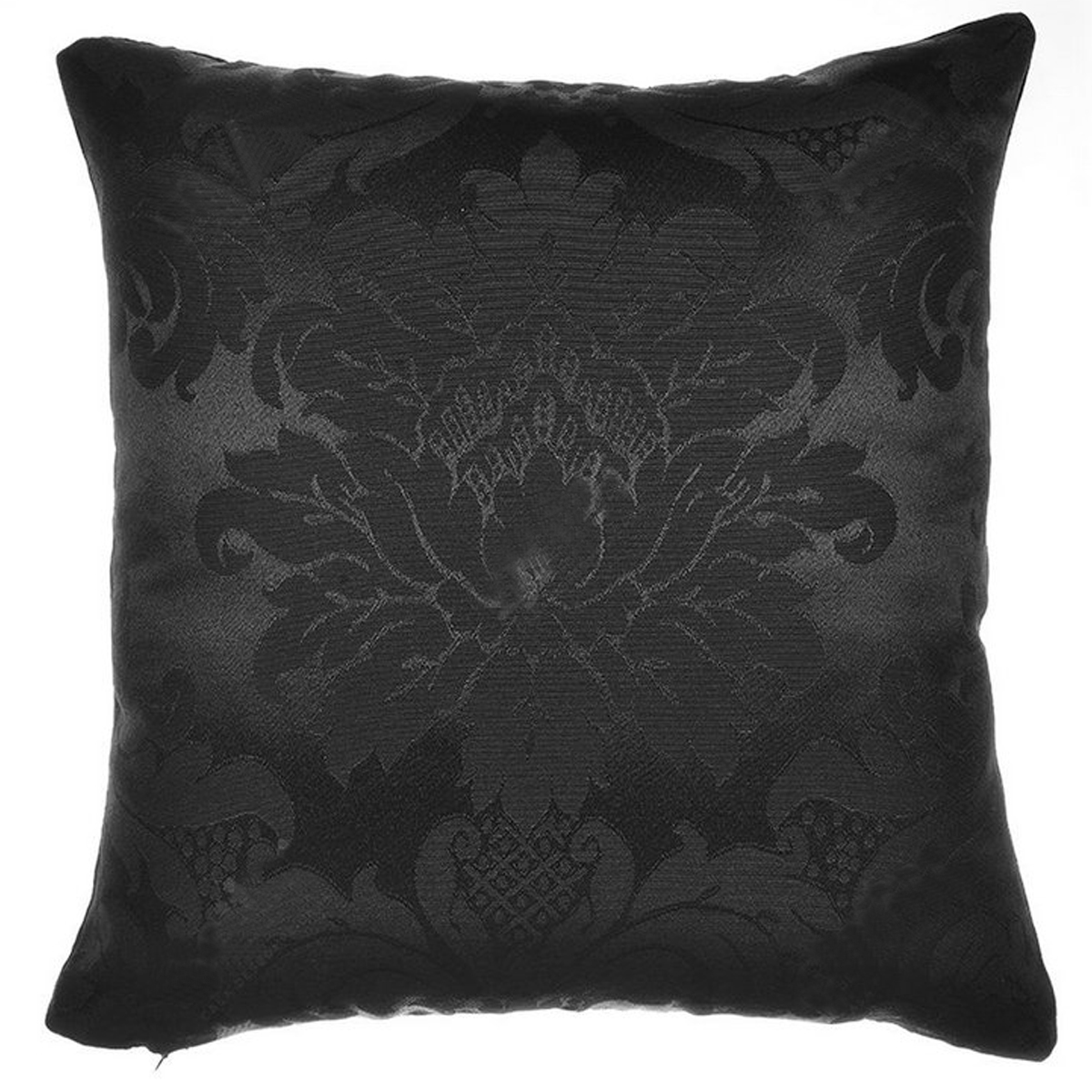 Capa para Almofada Jacquard Preto 40x40 - Medalhão