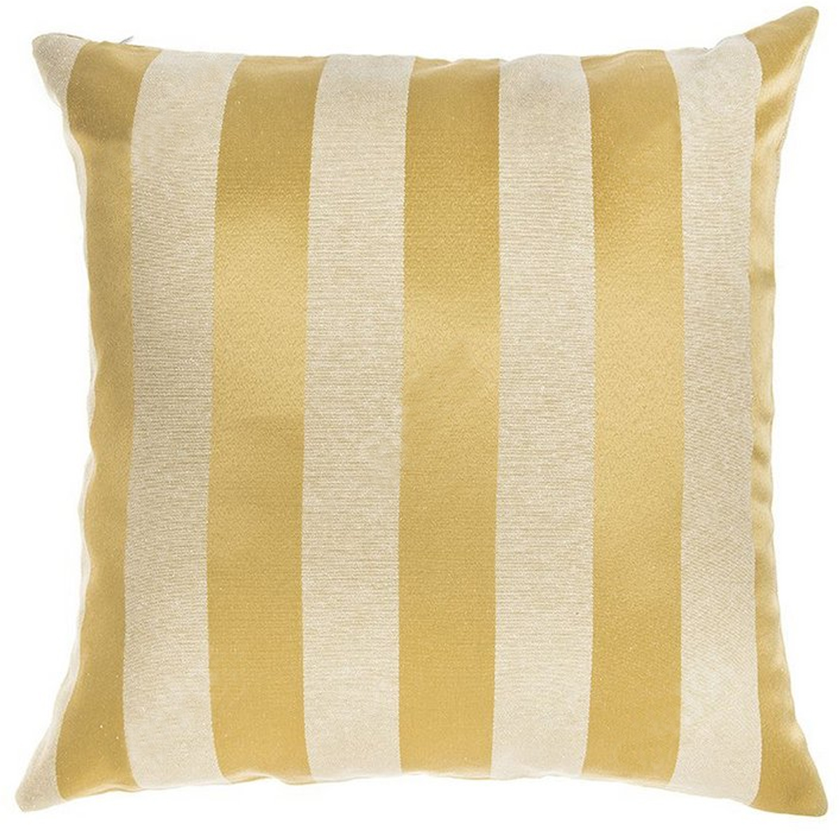 Capa para Almofada Jacquard Dourado e Crú 40x40 - Listrada