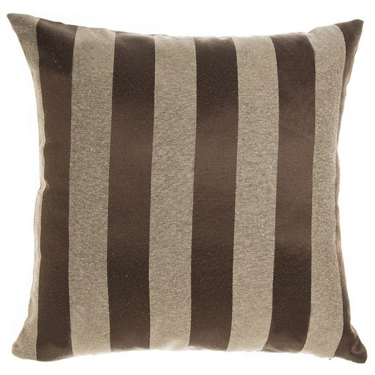 Capa para Almofada Jacquard Marrom e Bege 40x40 - Listrada